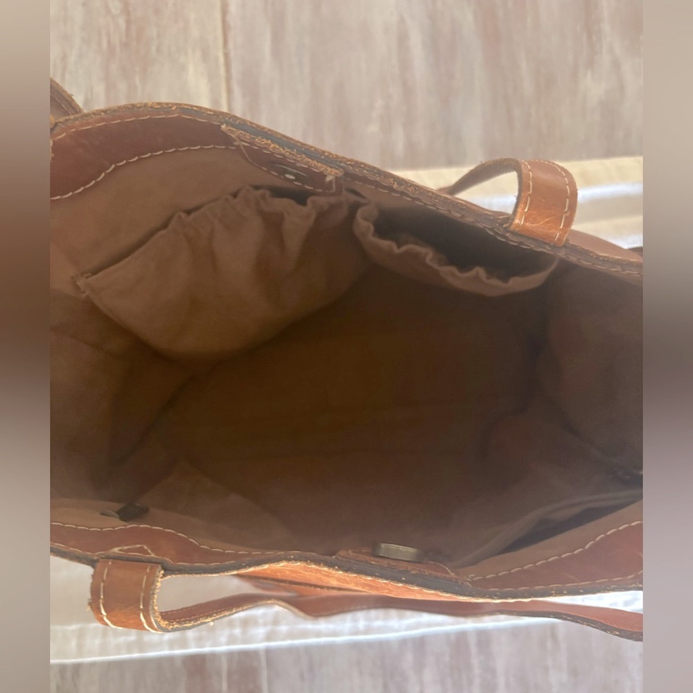 🌿🦋 Patricia Nash Brown Leather Tote Bag - Picture 10 of 14